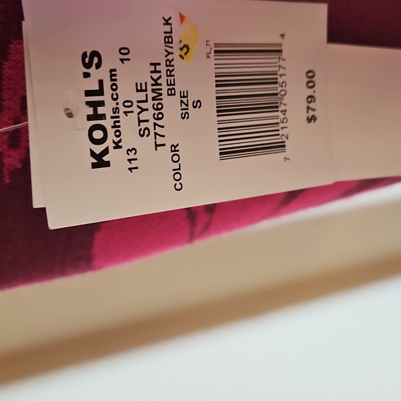 NWT London Times, Floral Pink and Black Women's Sweater Dress, Small - Picture 5 of 6